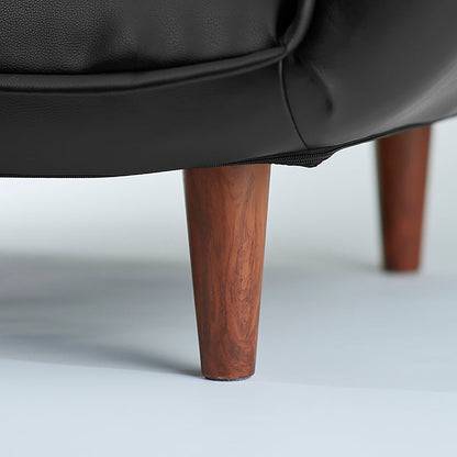 リクライニングできる コンパクトカウチソファ 取り付け式の木脚